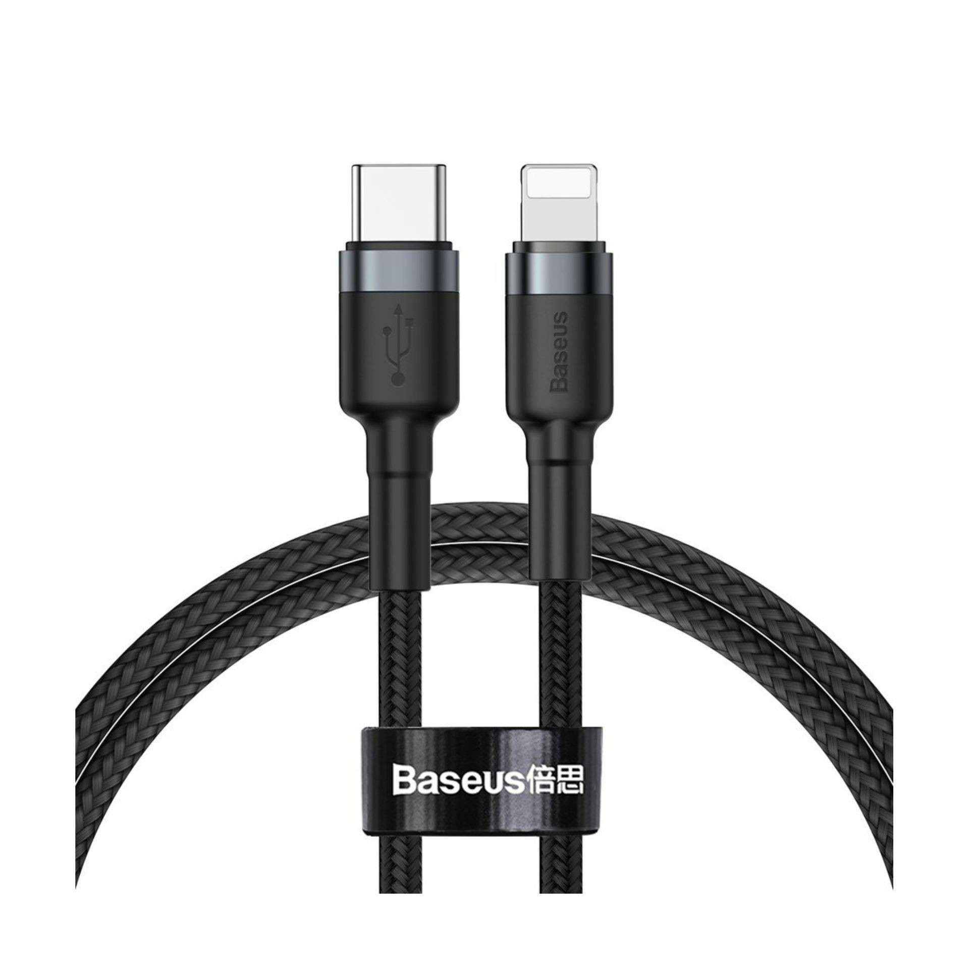 Kabel Apple USB C/Lightning 1m PD 20W Cafule siv+črn pleten Baseus