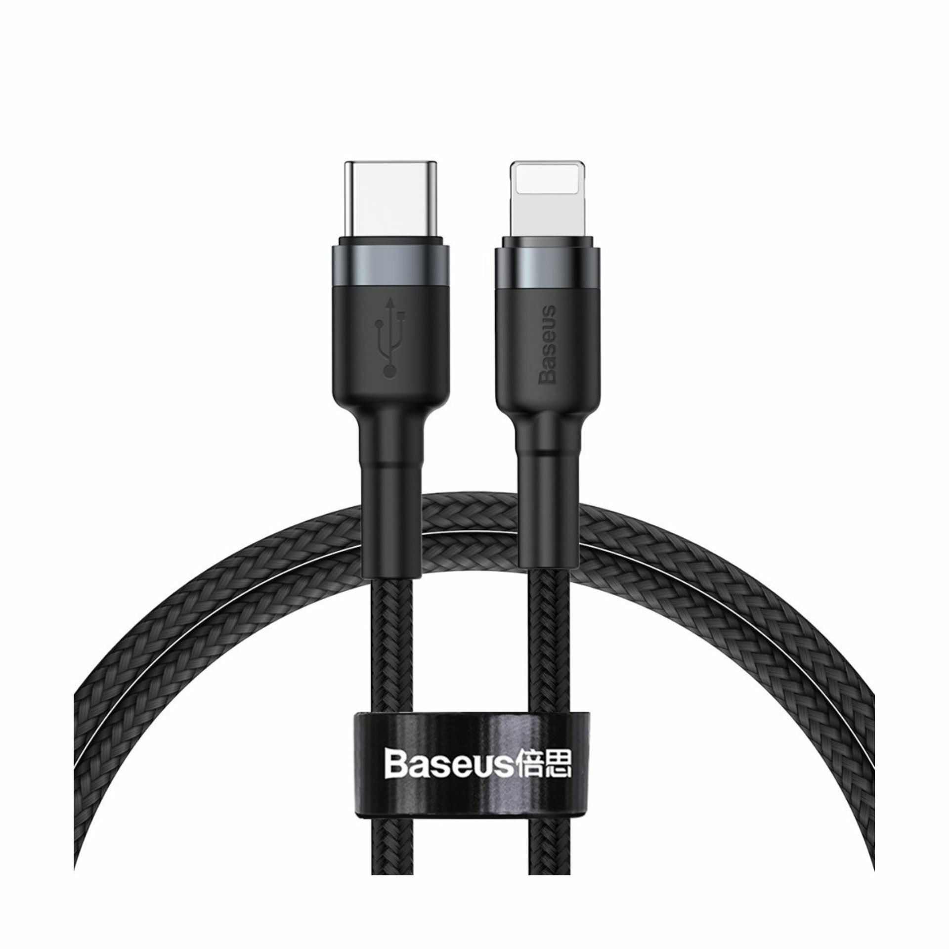 Baseus kabel TipC/Lightning 1m 20W PD Cafule pleten siv/črn CATLKLF-G1