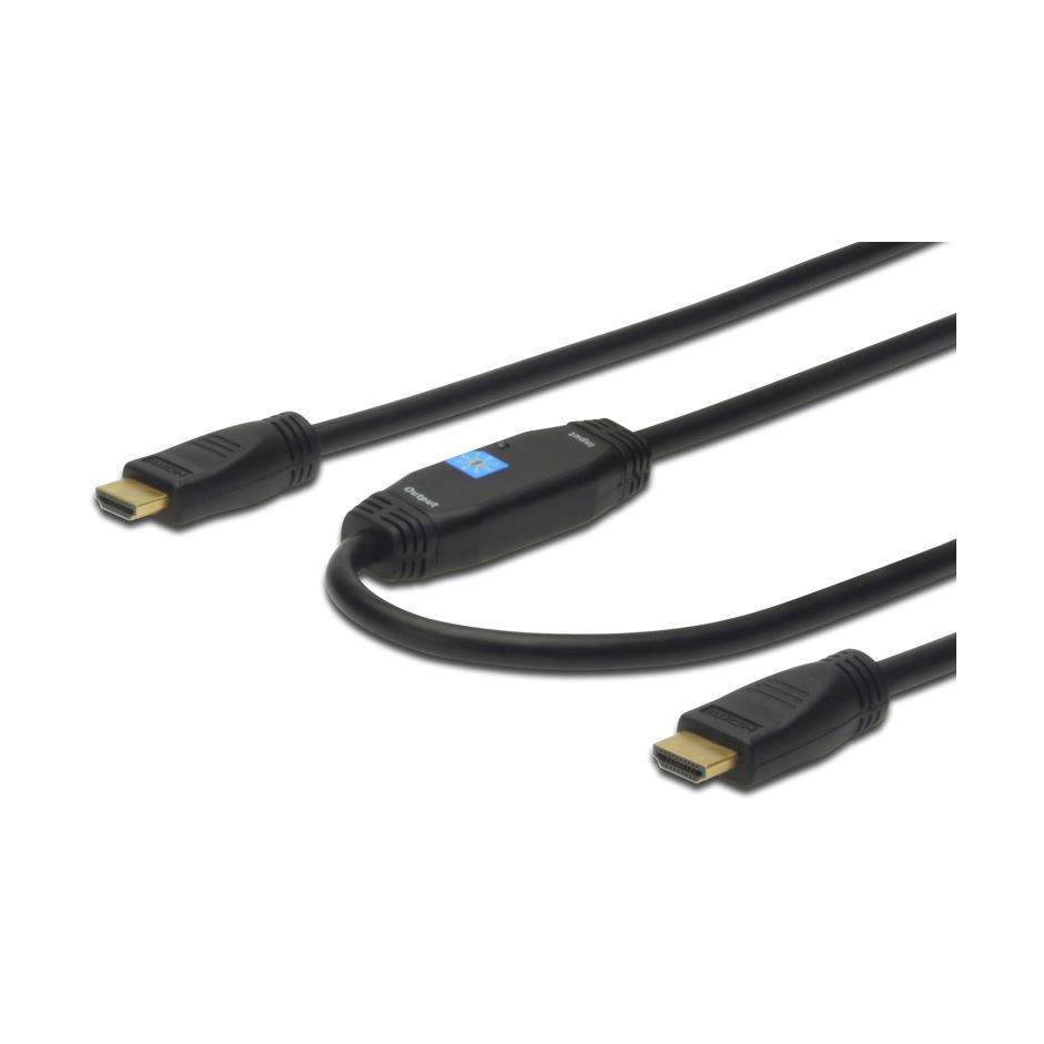 HDMI kabel z ojačevalcem 30m Digitus črn