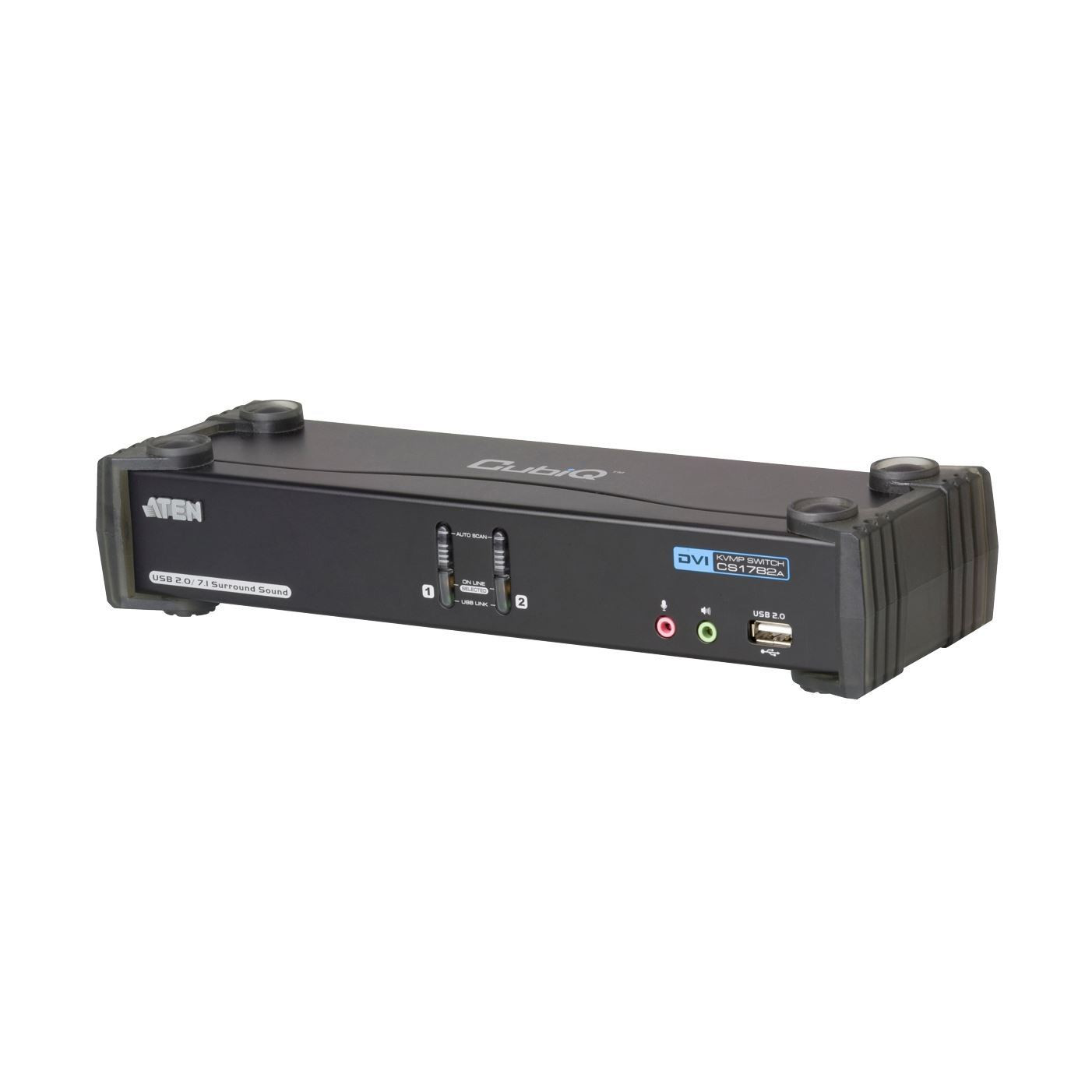 ATEN KVM stikalo 2x1 namizni DVI/USB/ AVDIO+ USB HUB s kabli CS1782A
