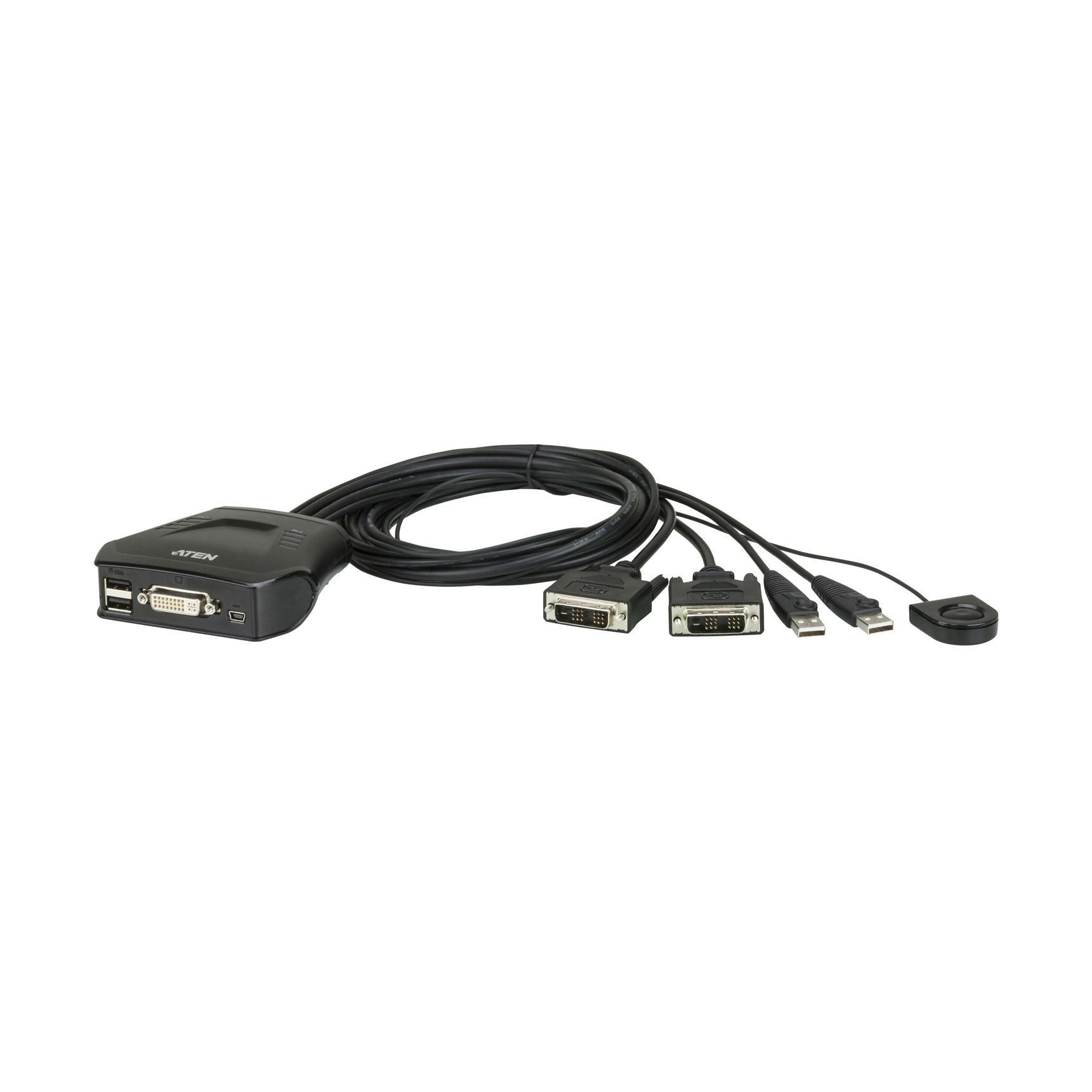 ATEN KVM stikalo 2x1 mini DVI/USB s kabli CS22D