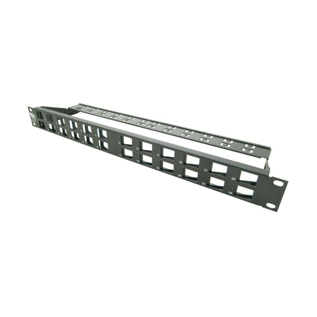 Leviton panel CAT.5e/6/6A 24-port modularen+nosilec kablov  V12