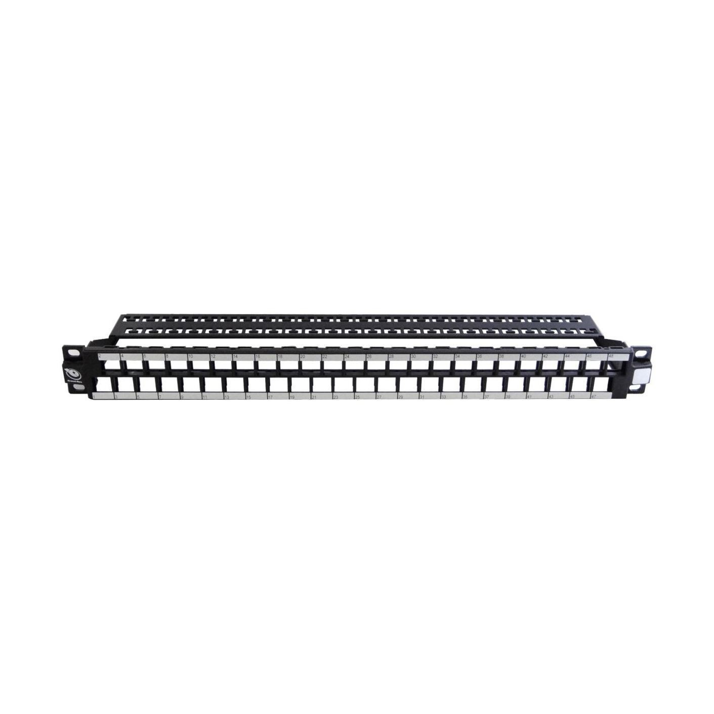 Leviton panel CAT.5e/6/6A 48-port modularen MMCPNLX48SIJ1U2