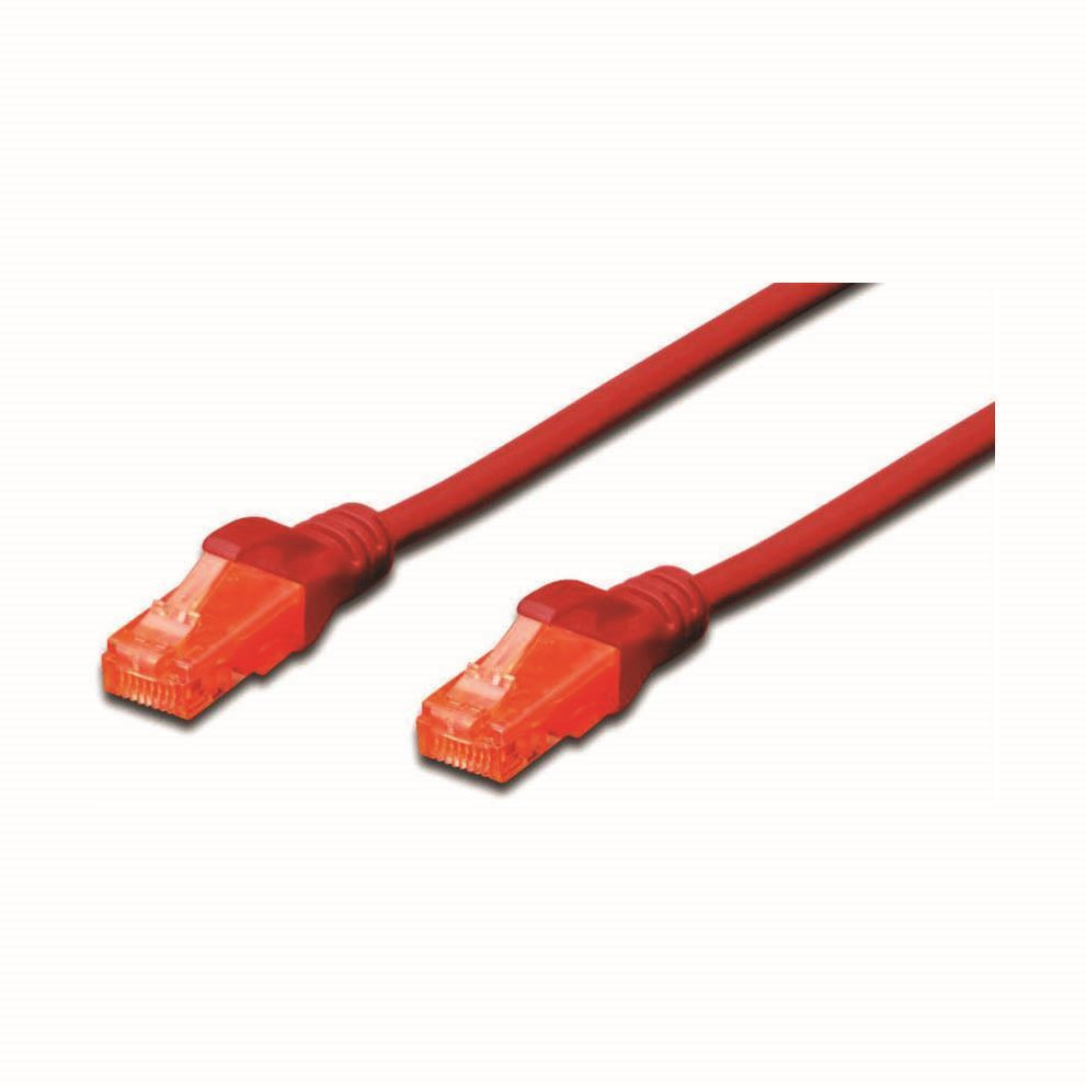 Digitus patch UTP CAT.6  5m rdeč