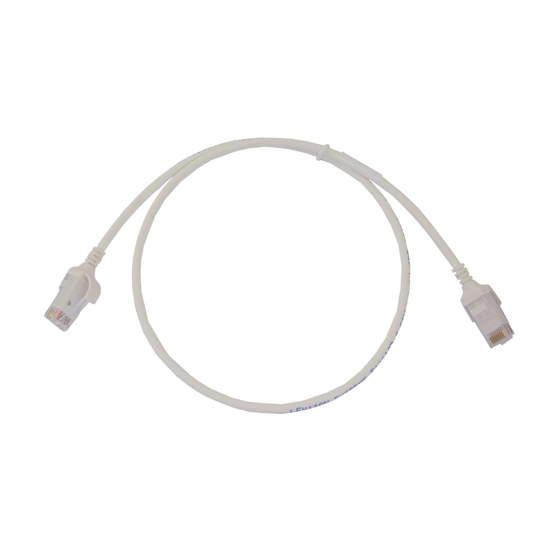 Leviton patch UTP CAT.6 0,6m bel 3,8mm HighFlex 123-6H460-02W