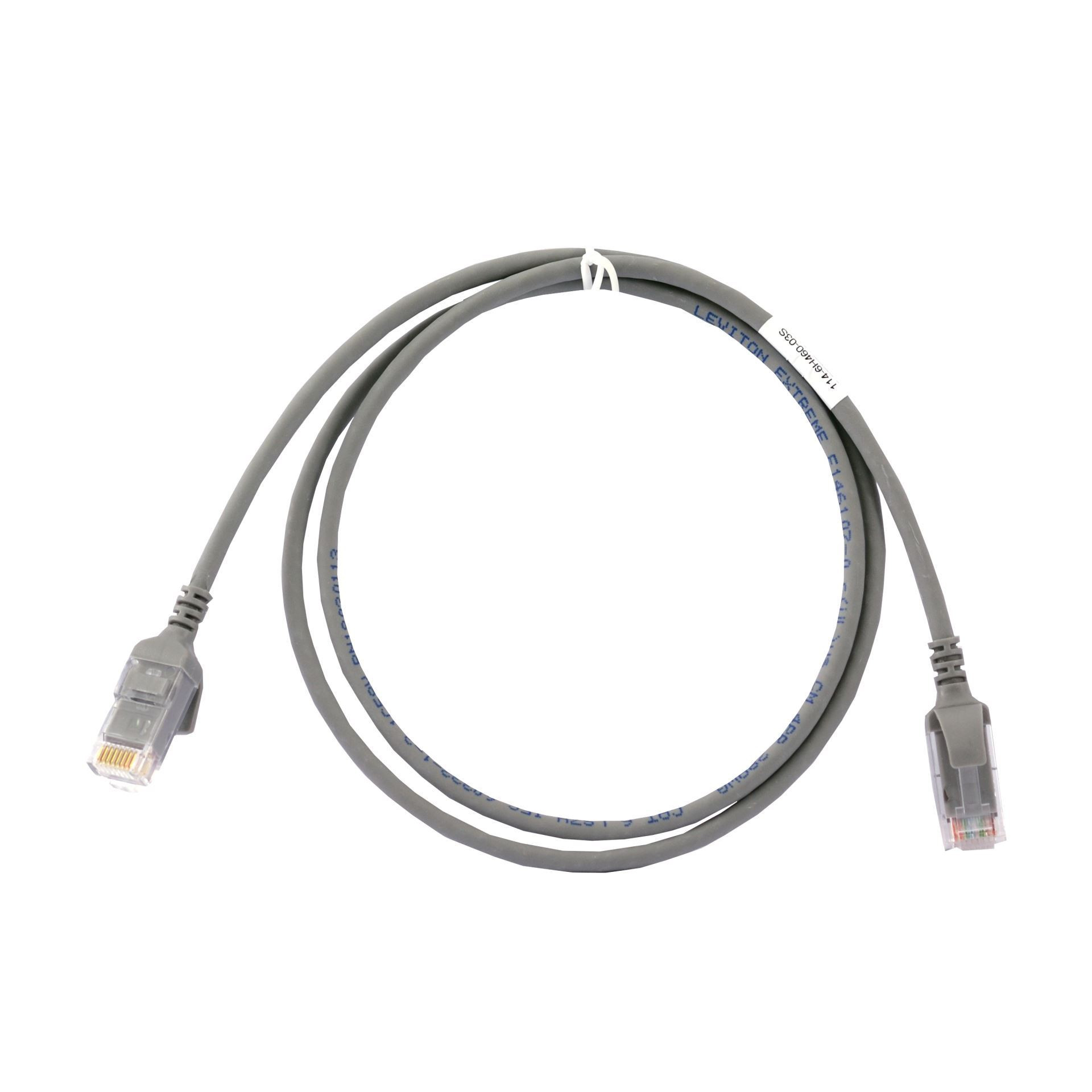 Leviton patch UTP CAT.6 0,9m siv 3,8mm HighFlex 114-6H460-03S