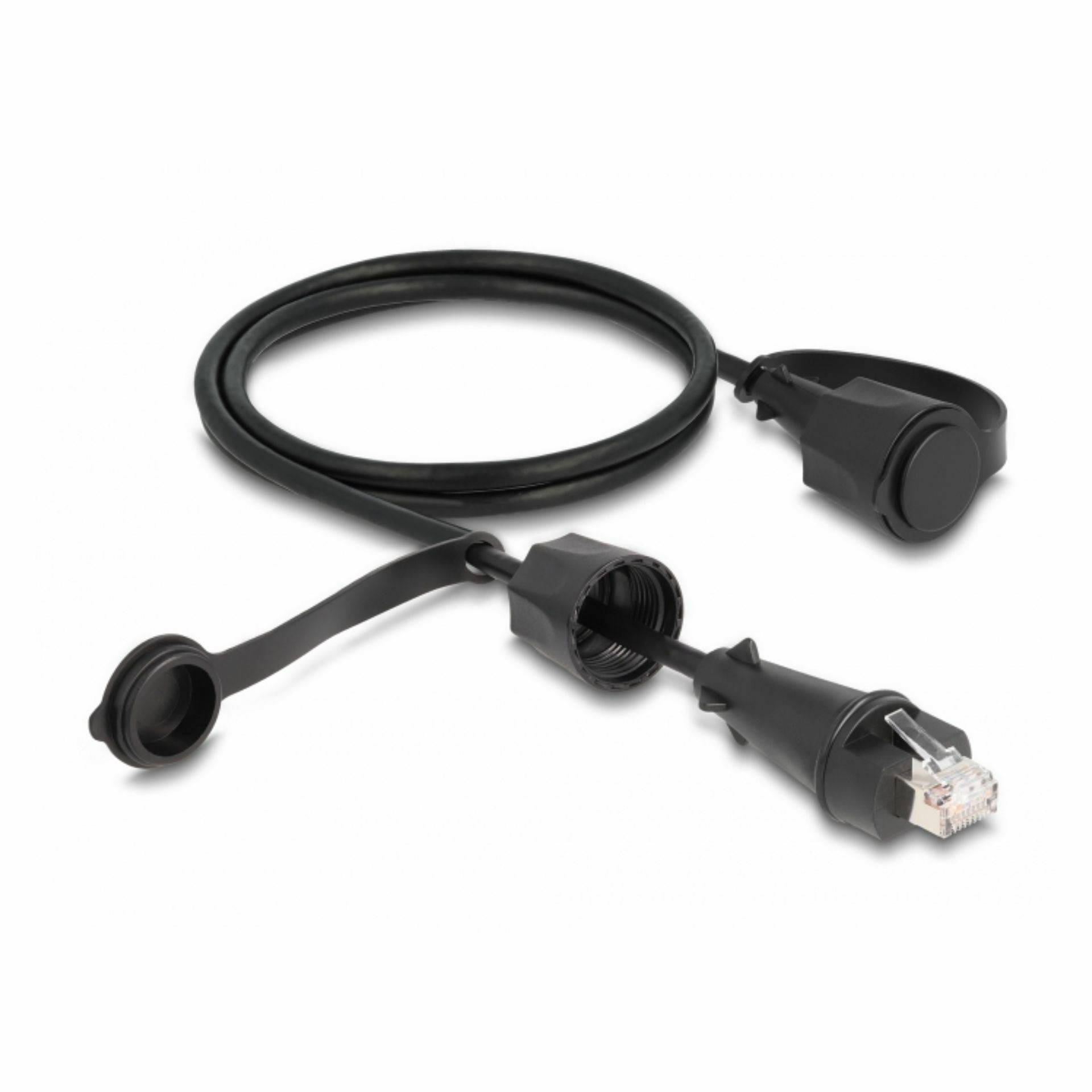 Delock patch STP CAT.6 1m vodoodporen priklop IP68 črn 80166