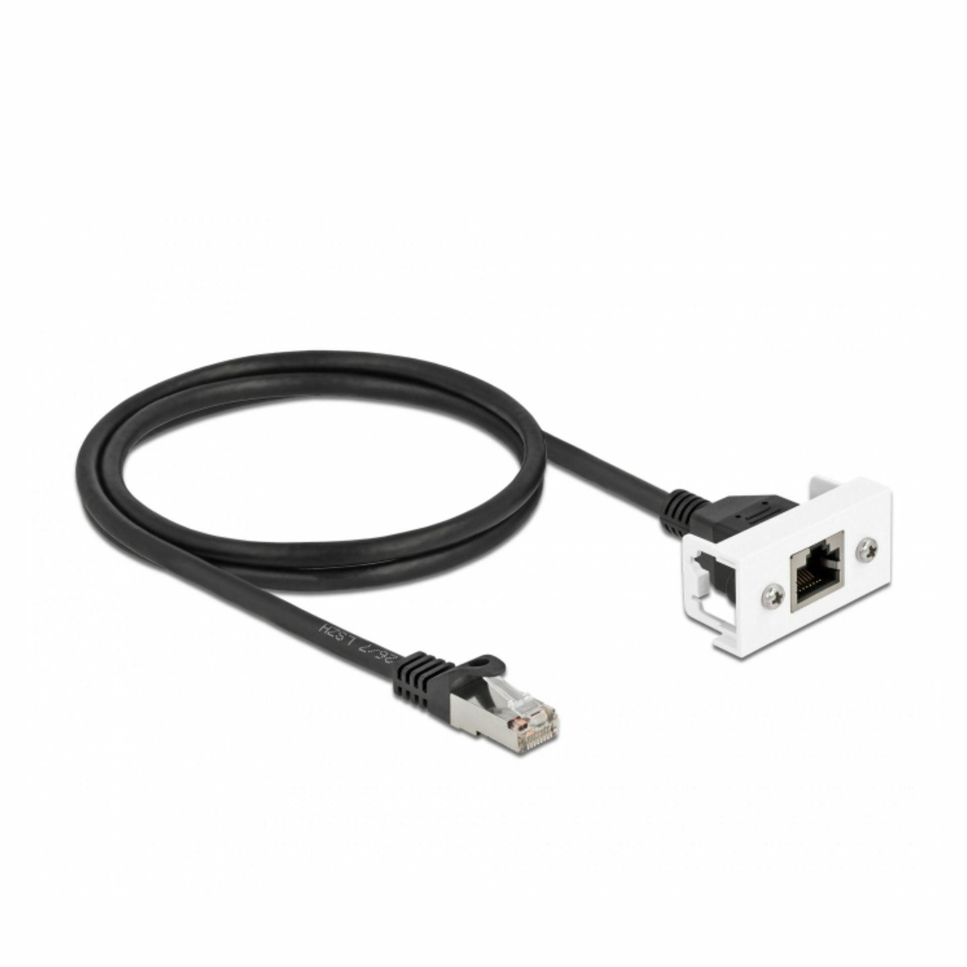 Delock patch podaljšek SFTP CAT.6A 1m črn za Easy Modul 45  87111