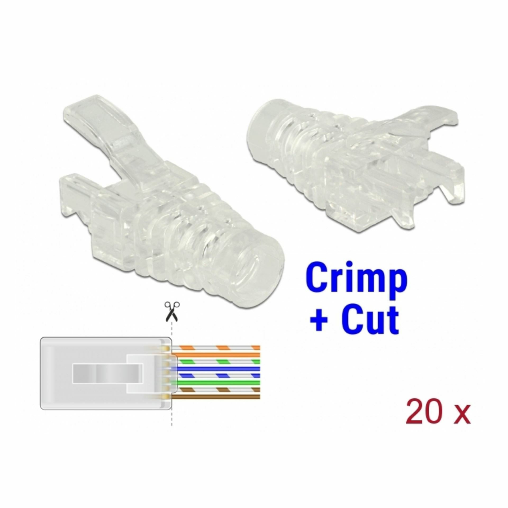 Zaščitna plastika za RJ45 Crimp&Cut Delock (pak/20)