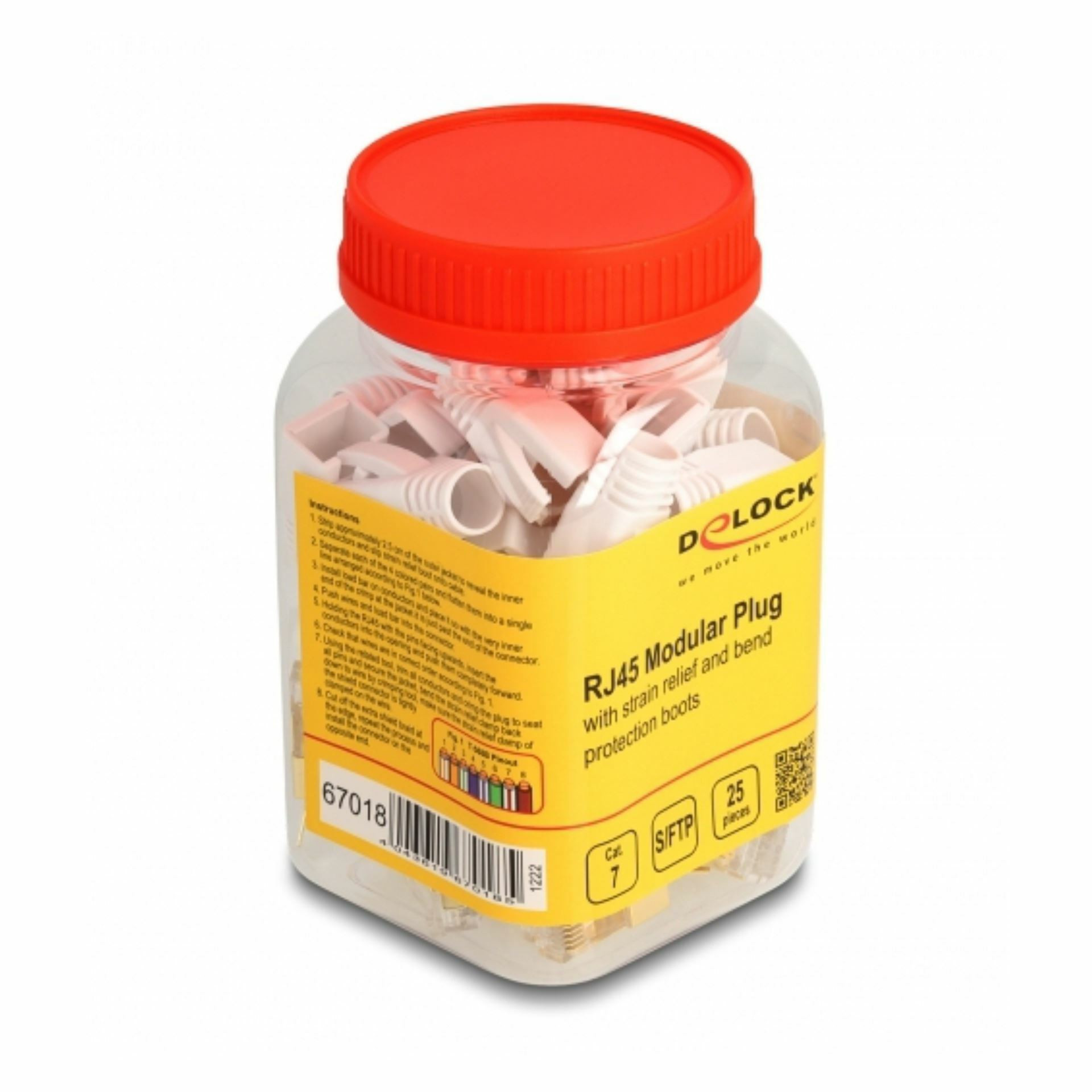Delock RJ45 konektor CAT.7 SFTP (25/pak) 67018