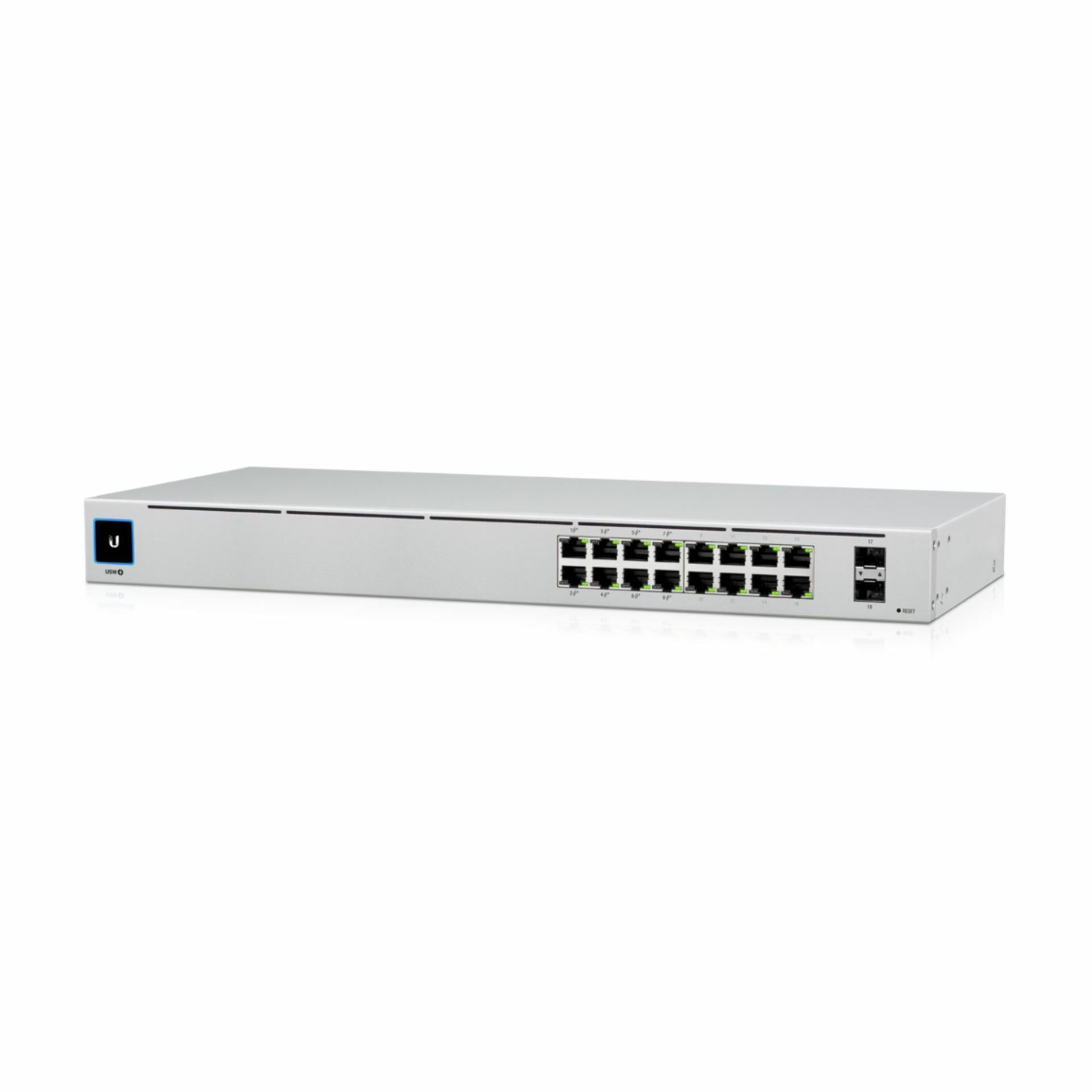 Ubiquiti stikalo Giga 16-port rack 2xSFP 8x PoE Unifi Gen2 USW-16-POE