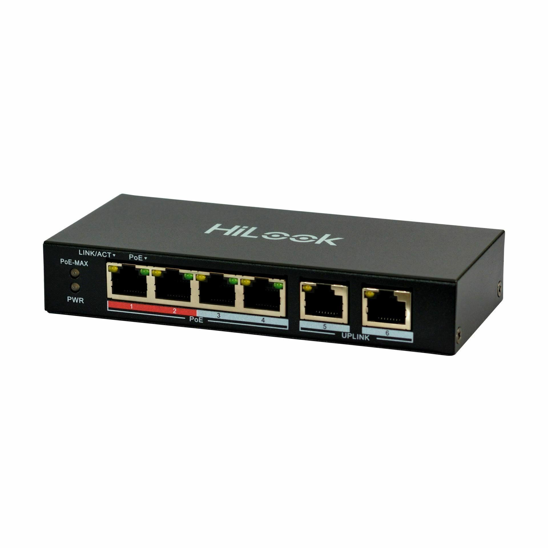 HiLook stikalo 100M  6-port 4x PoE mini kovinsko ohišje NS-0106P-35
