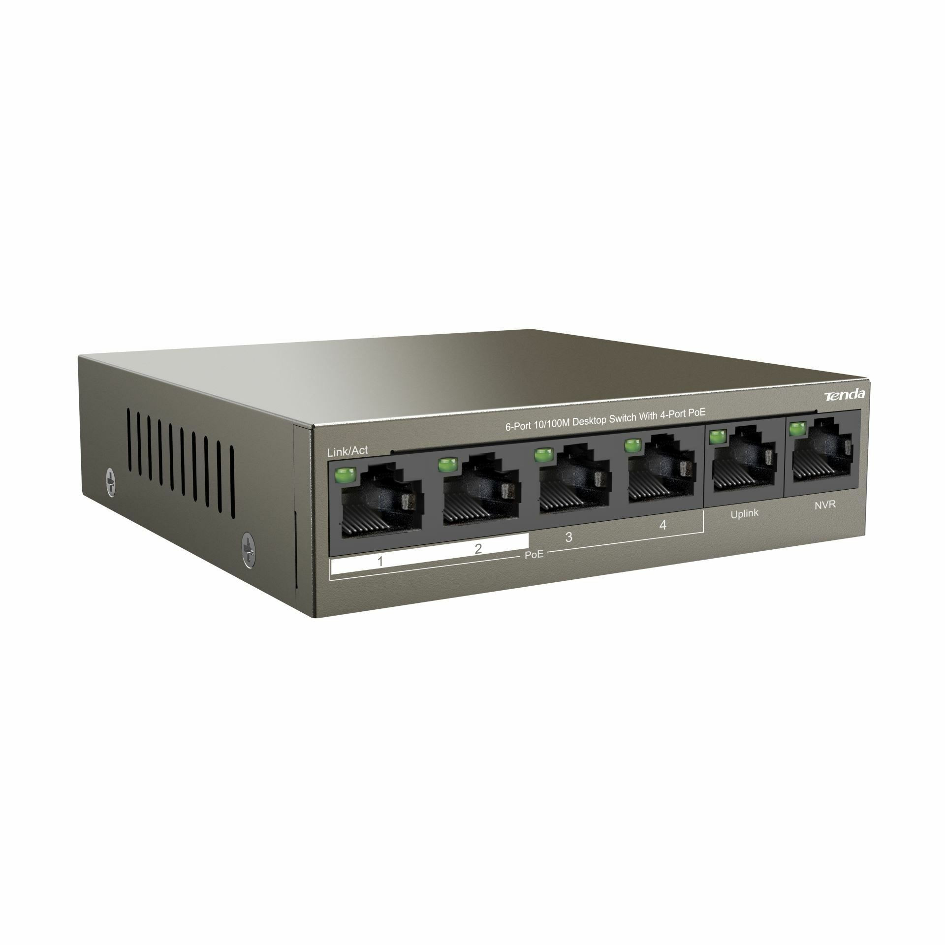 Tenda stikalo 100M  6-port 4x PoE mini kovinsko ohišje TEF1106P