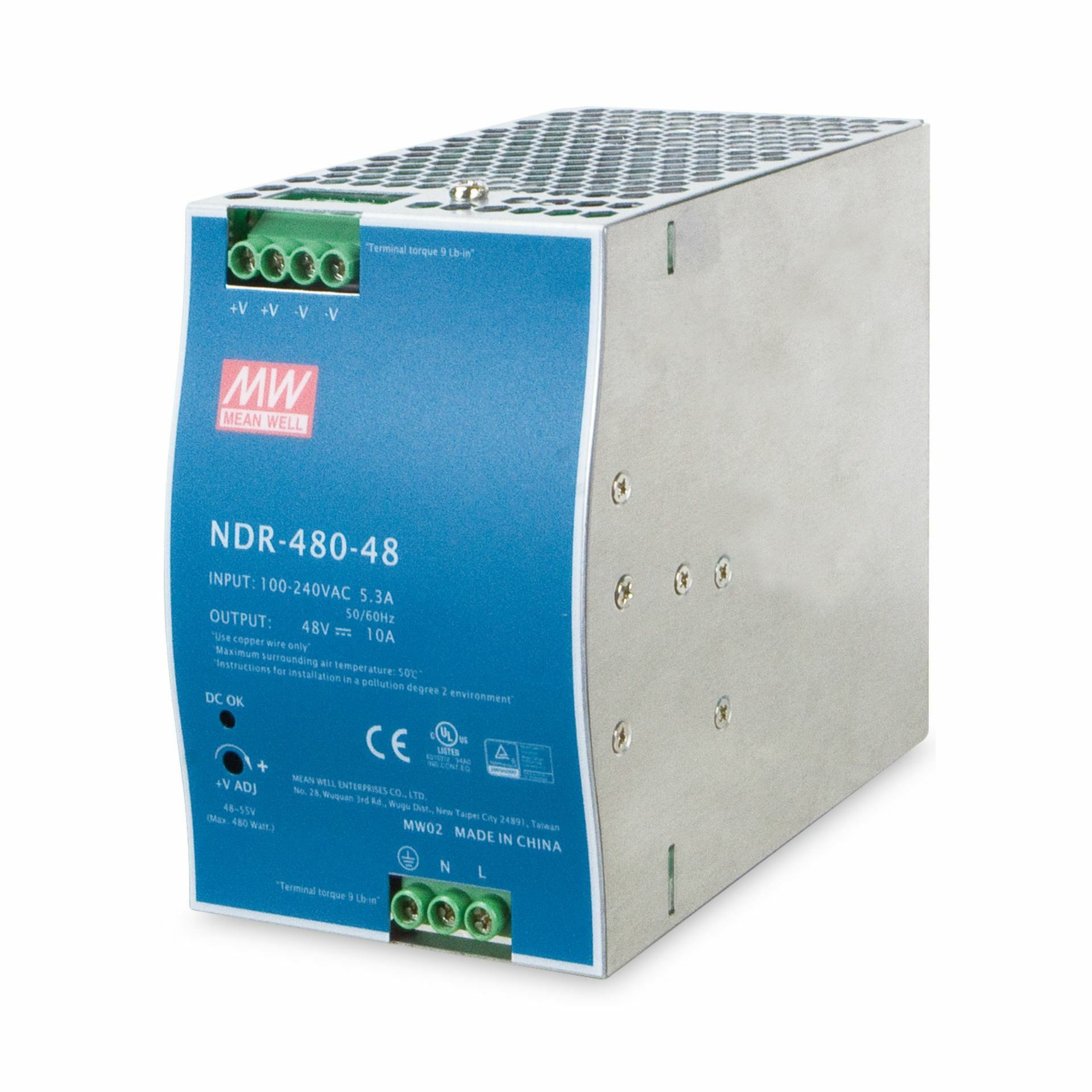 Napajalnik industrijski DIN 480W 48V DC Single Output Planet