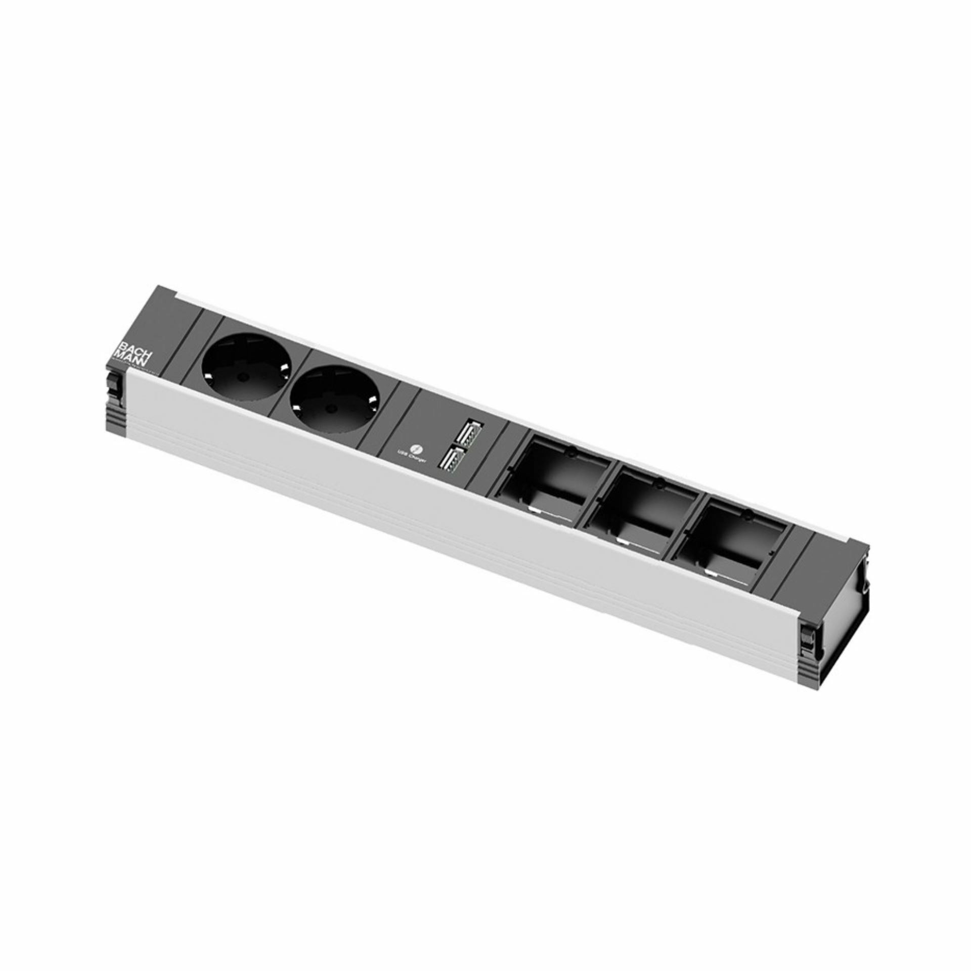 Bachmann CONI vgradni razdelilec 356mm 2x220V, 2xUSB 5,2V, 3xprazen 912.0168