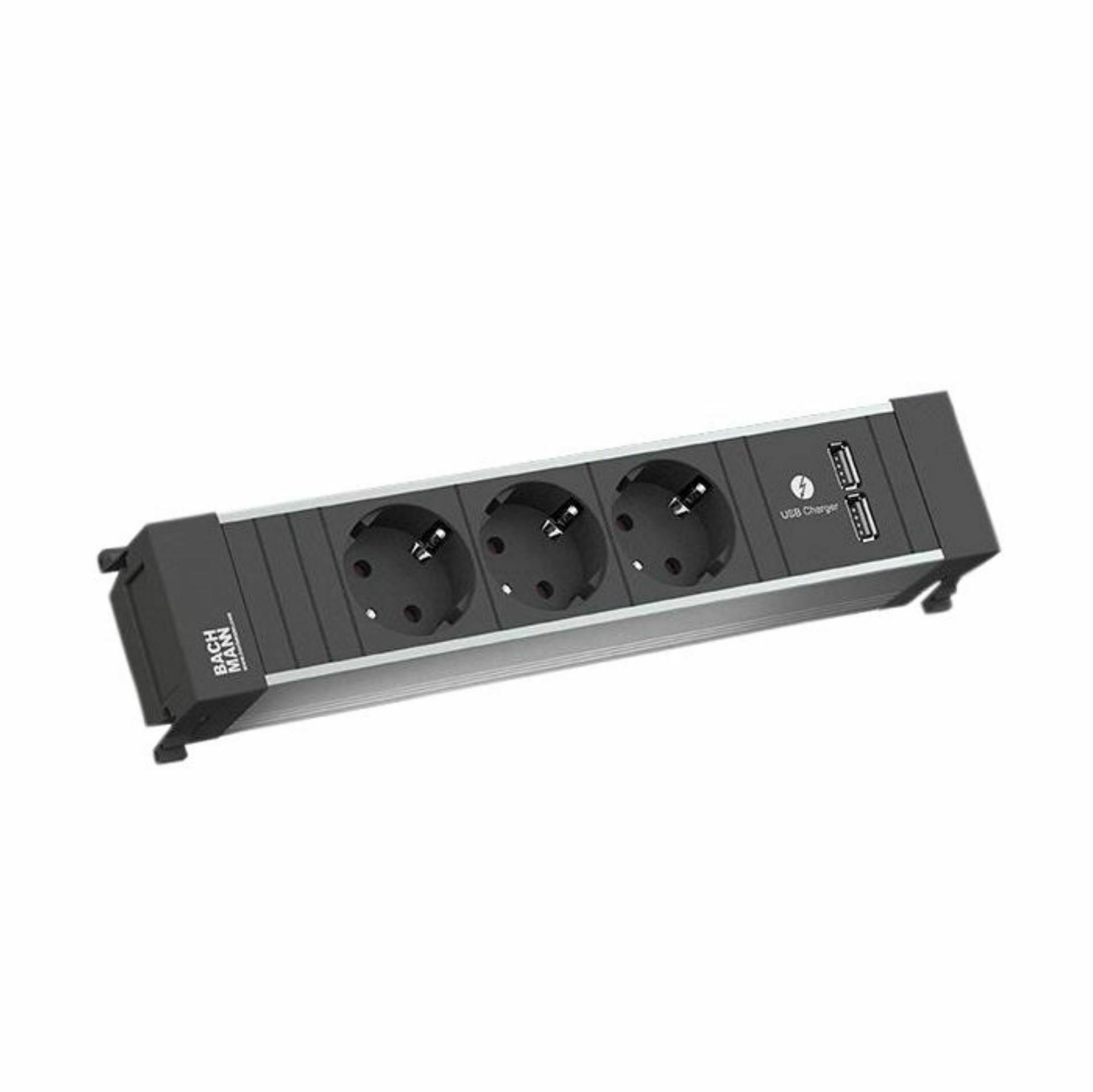 Bachmann POWER FRAME vgradni razdelilec 262mm 3x220V, 2xUSB 916.173