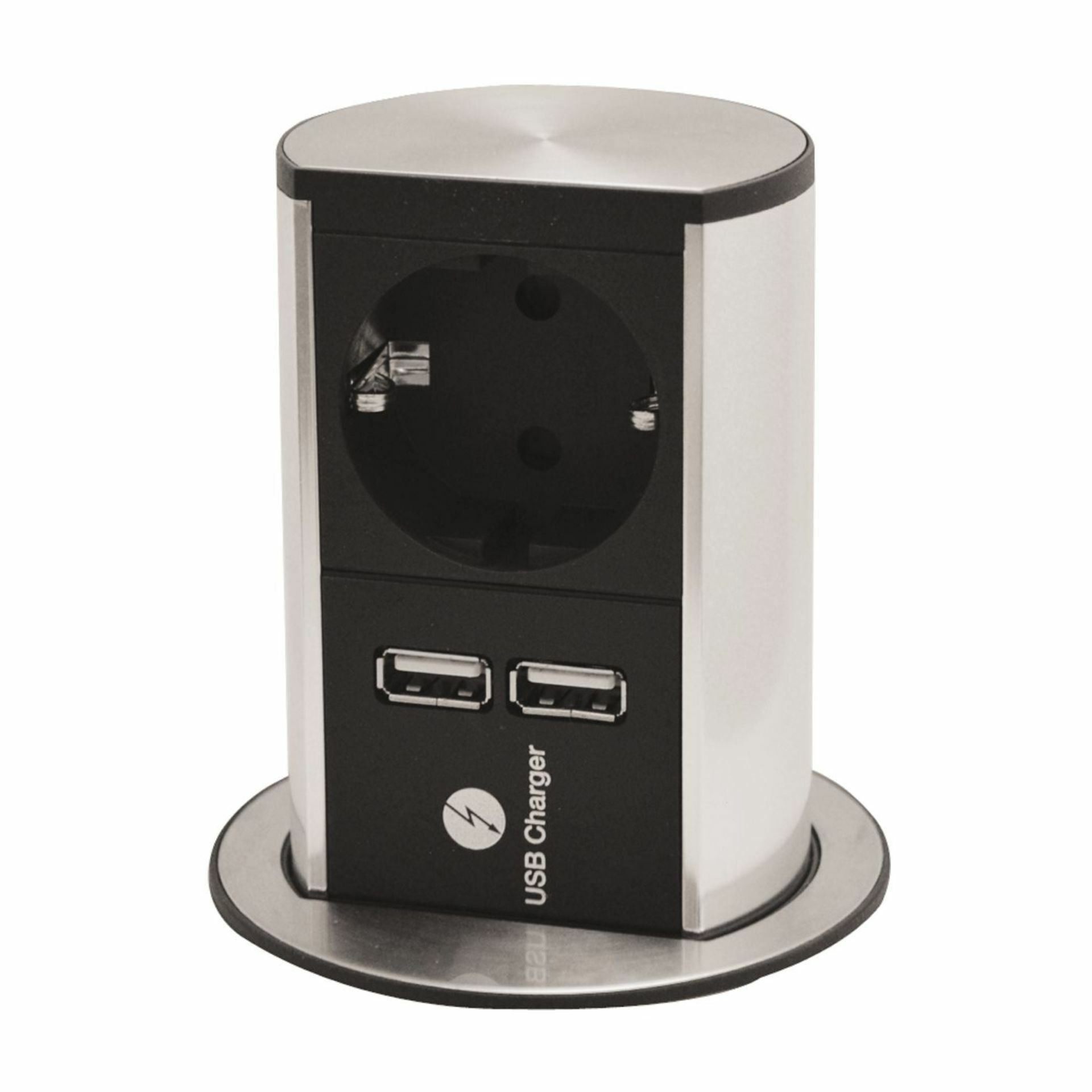 Bachmann ELEVATOR potopni stebriček 1x240V, 2x USB 928.020