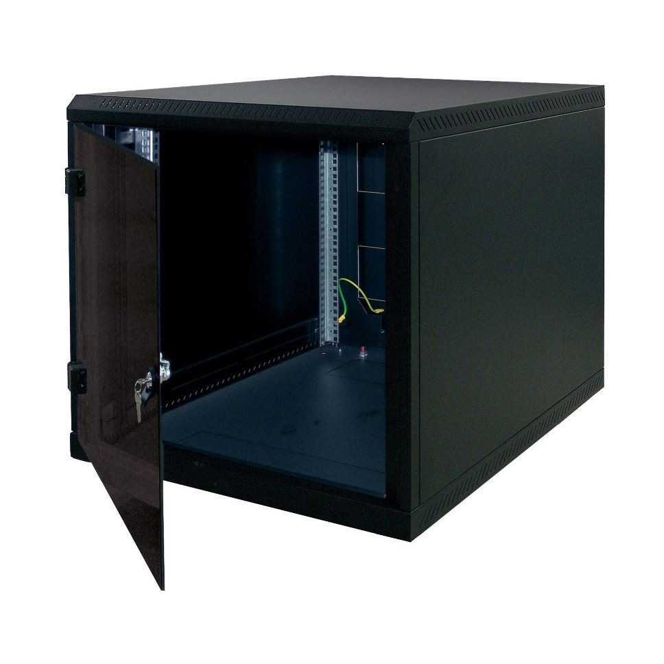 Triton kabinet zidni 12U 600x400 635 črn sestavljen