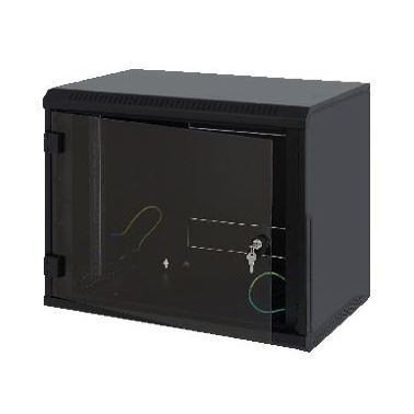 Triton kabinet zidni  9U 600x400 500 črn sestavljen