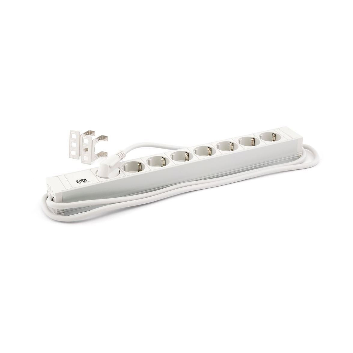 Bachmann razdelilec rack 8x220V PVC 2m siv 333.601