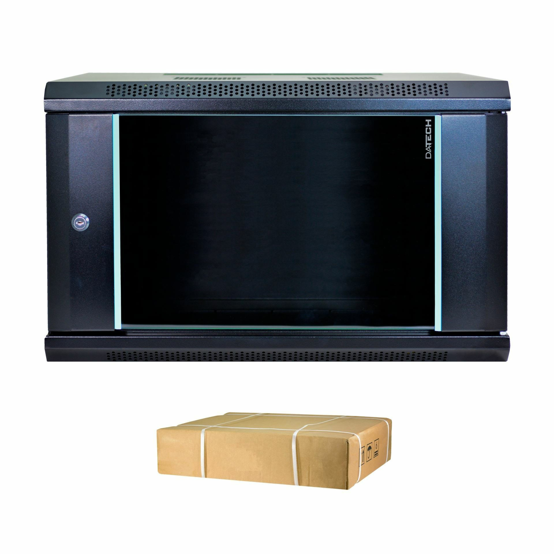 DATECH zidni kabinet 6U 368 600x450 črn + polica DP.6406.9001