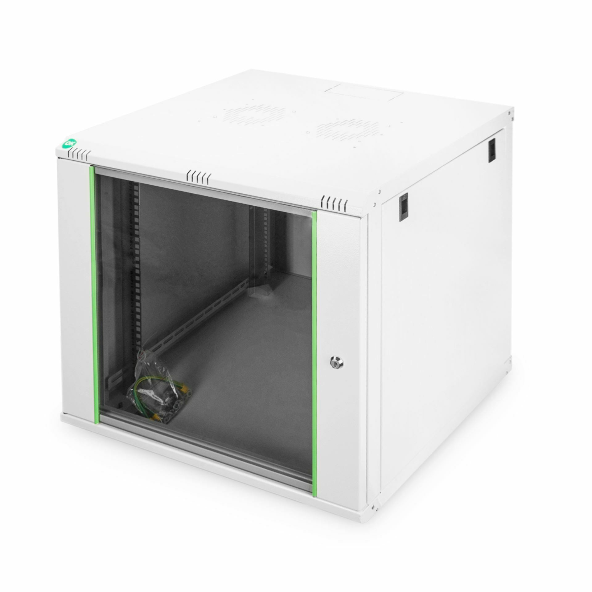 Digitus zidni kabinet 12U 638 600x600 siv sestavljen DN-19 12U-6/6-EC