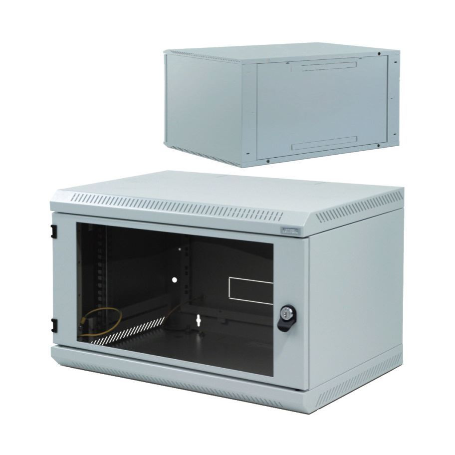 Triton kabinet zidni  6U 370 600x400 siv sestavljen