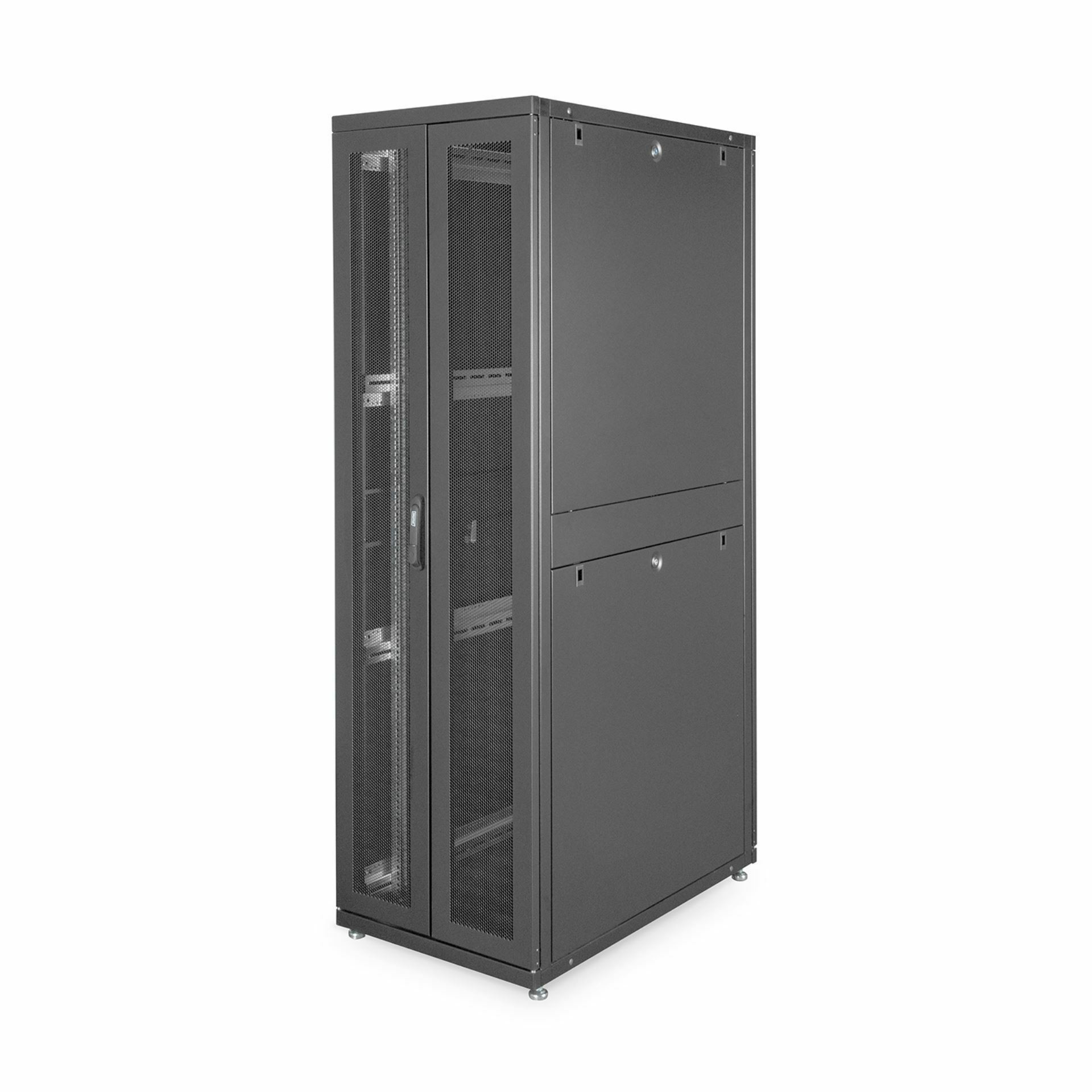 Digitus kabinet 42U 2050 600x1000 črn sestavljen perf. vrata DN-19 SRV-42U-B-1