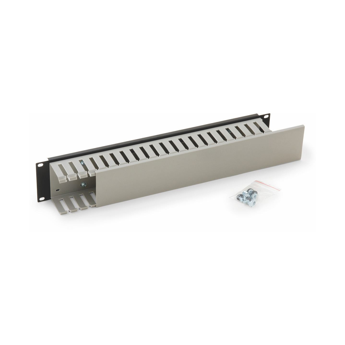 Triton organizator 2U rack s pokrovom enostranski črn