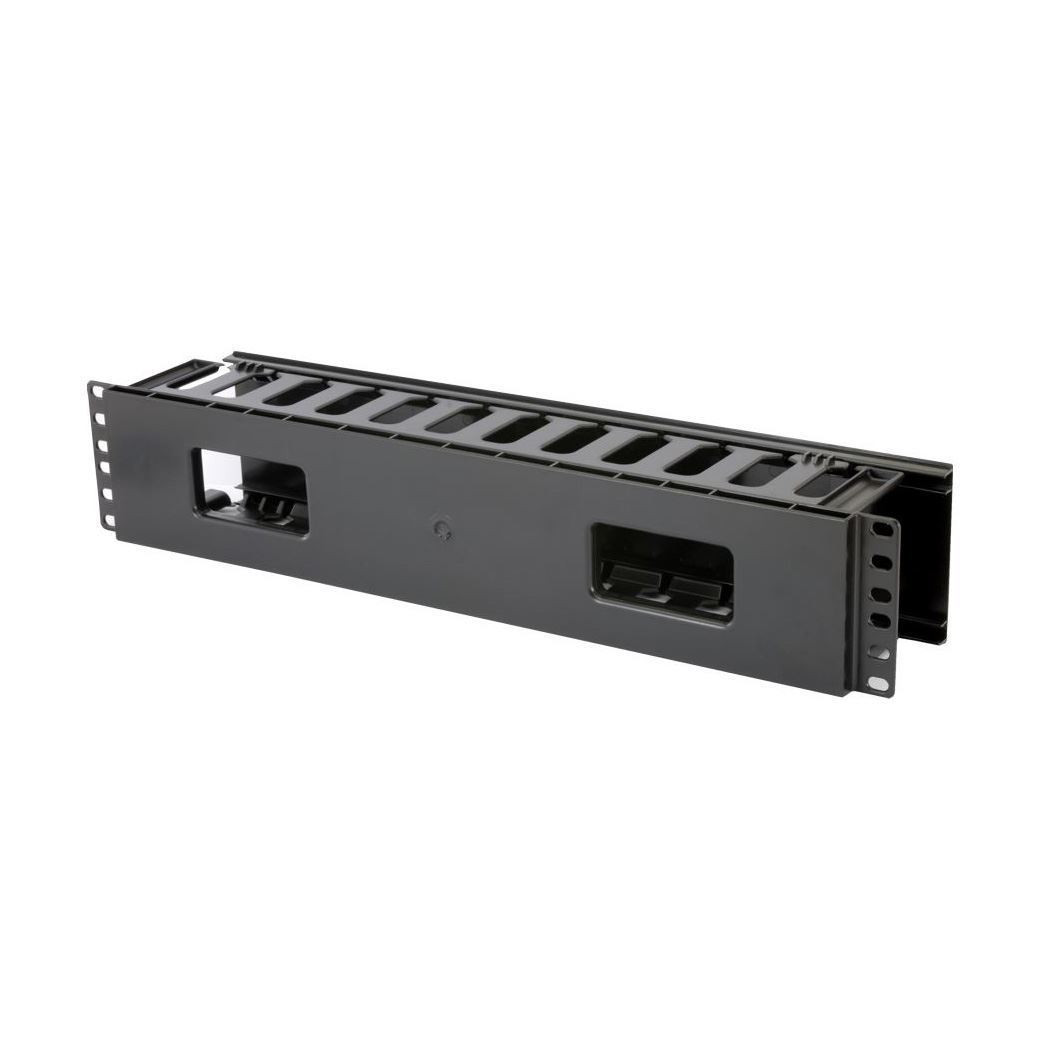 Triton organizator 2U rack plastičen s s pokrovom črn