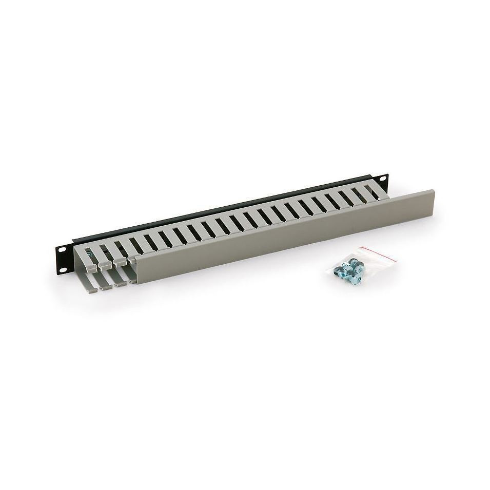 Triton organizator 1U rack s pokrovom - enostranski črno/siv