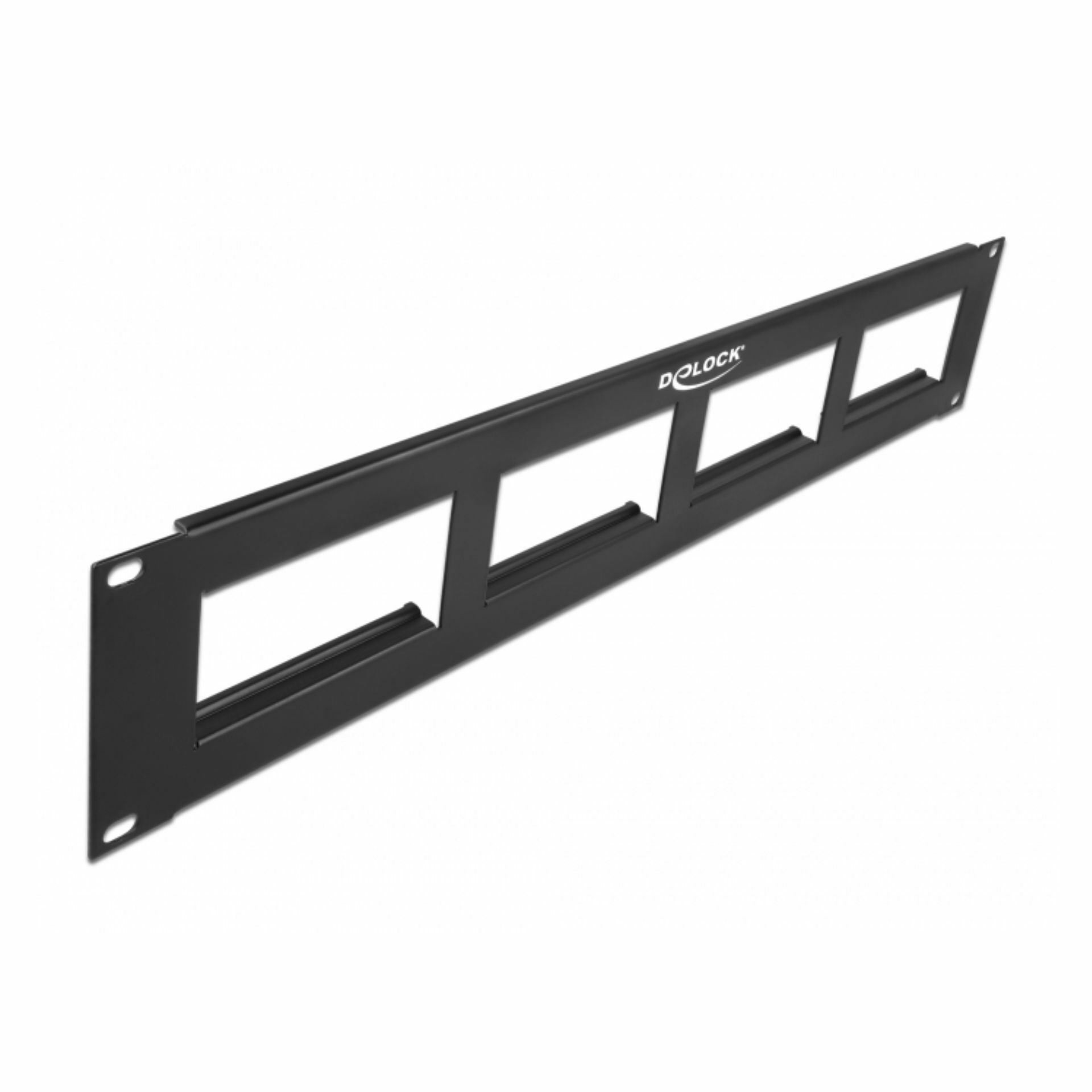 Delock panel prazen Easy 2U 19'' črn 81378