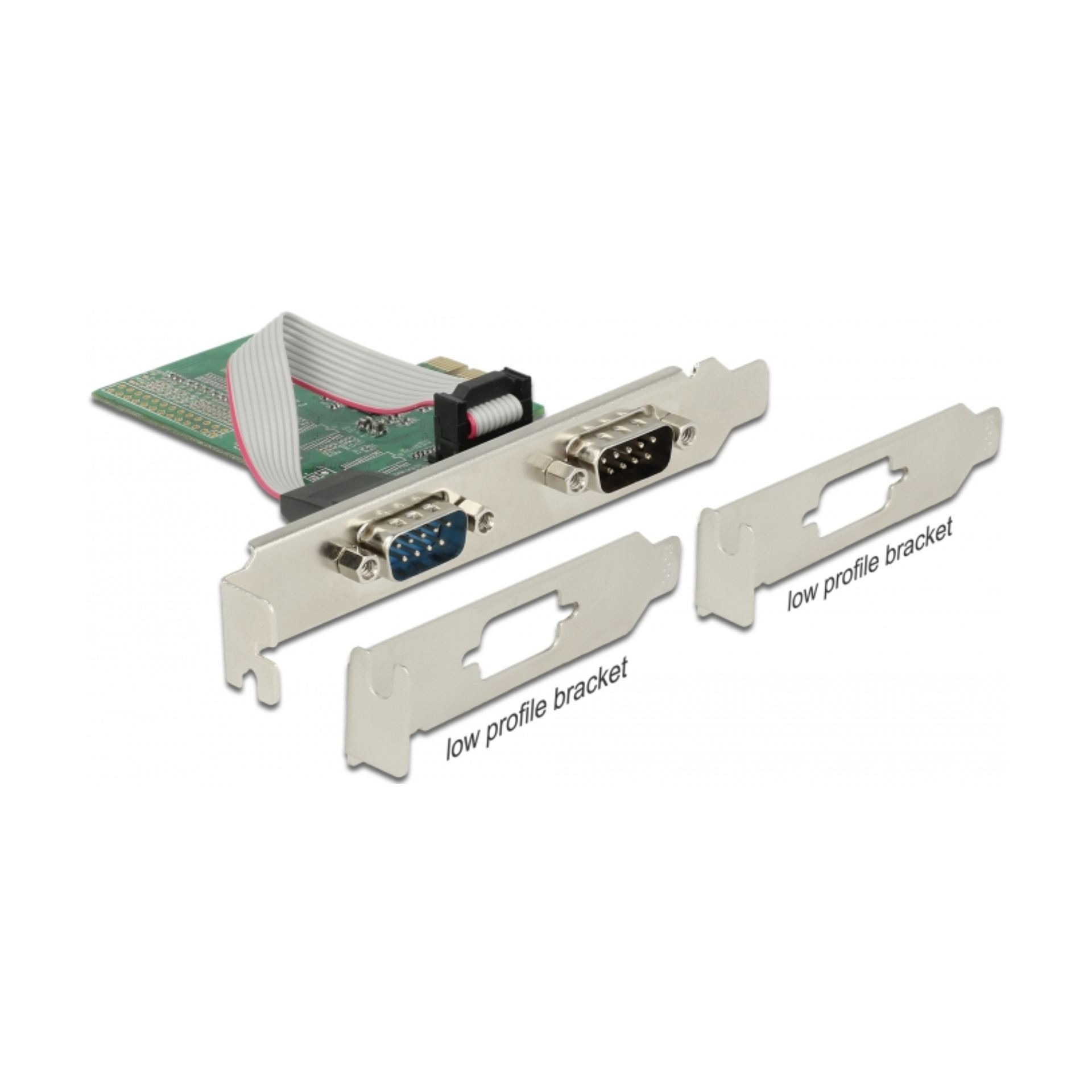 Delock kartica PCIe Serijska 2x RS232 + Low Profile 89555