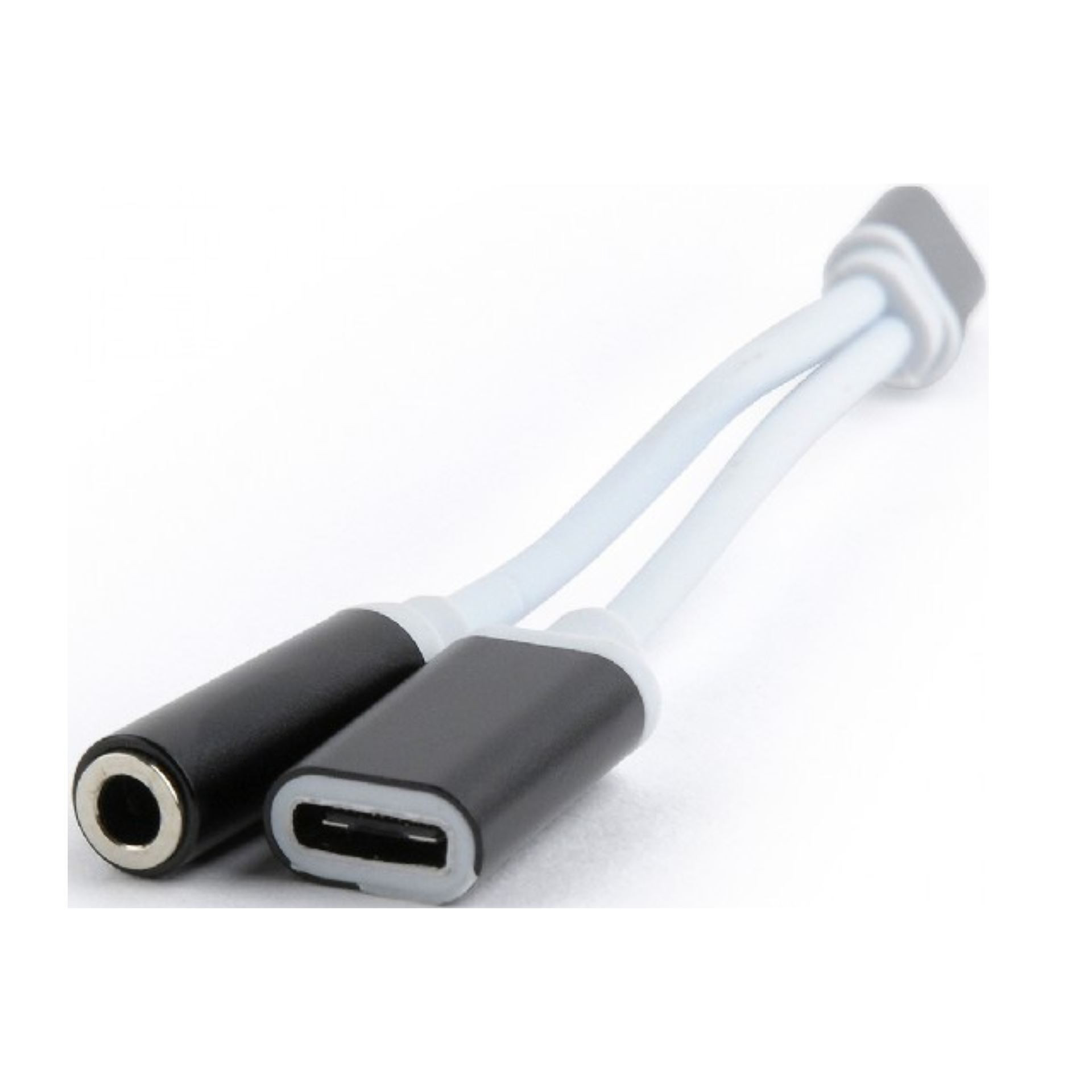 Adapter-AVDIO USB Tip-C - Jack 3,5Ž stereo + napajanje 15cm črn Cablexpert