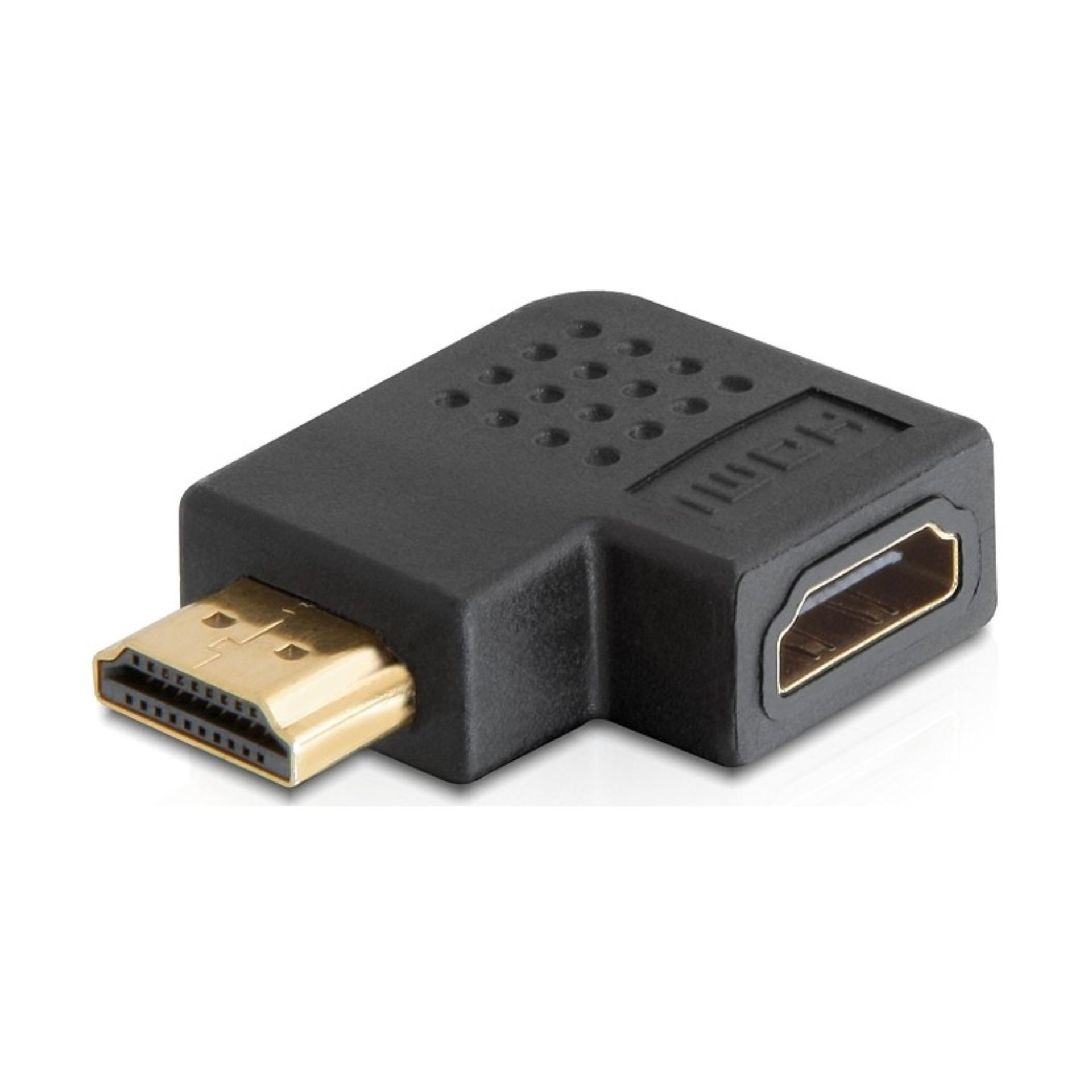 Adapter HDMI M - HDMI Ž 19-pin kotni desni Delock