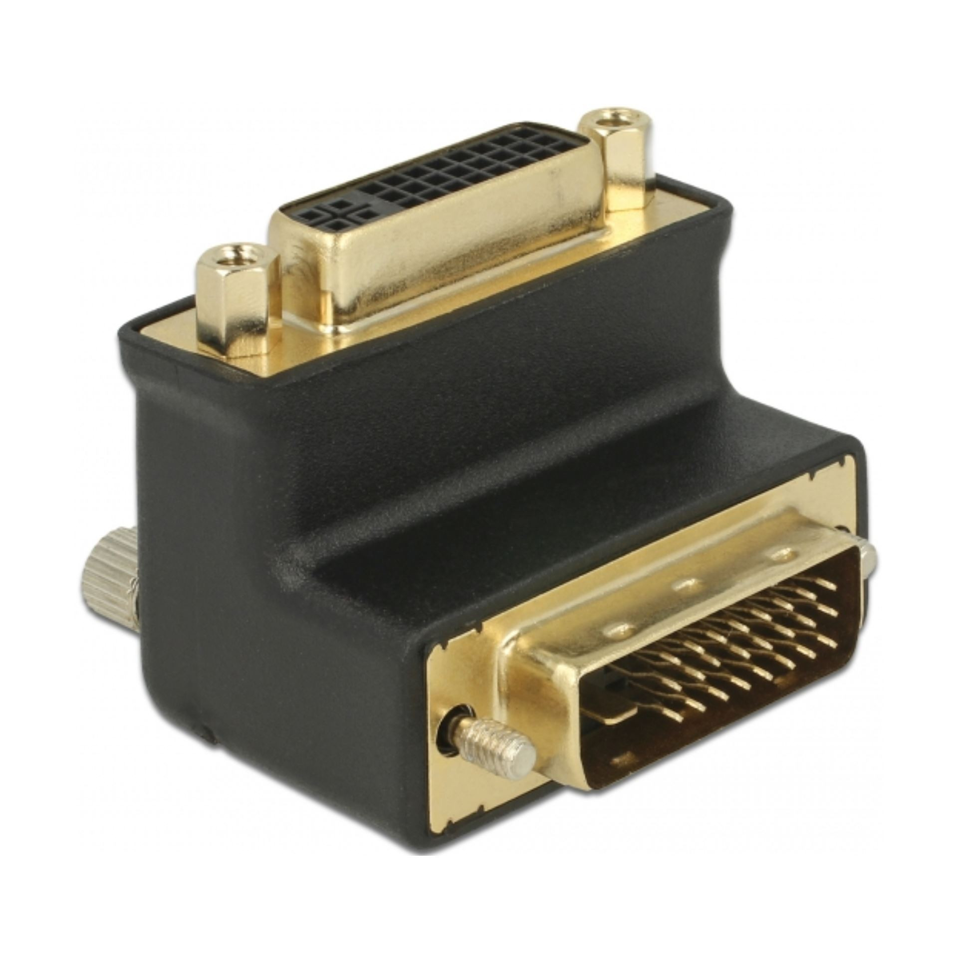 Adapter DVI 24+1 - DVI 24+5 kotni 90° Delock