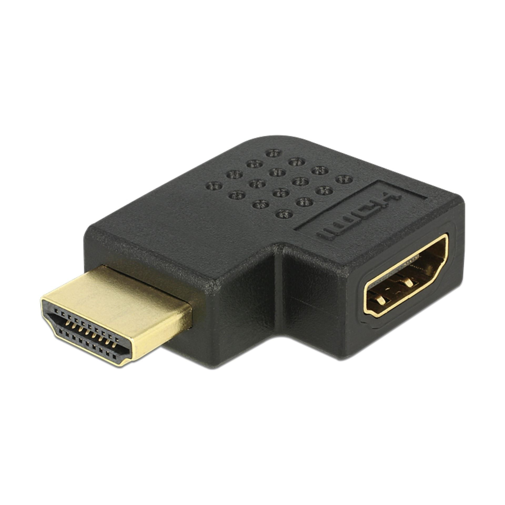 Adapter HDMI M - HDMI Ž 19-pin kotni levi Delock