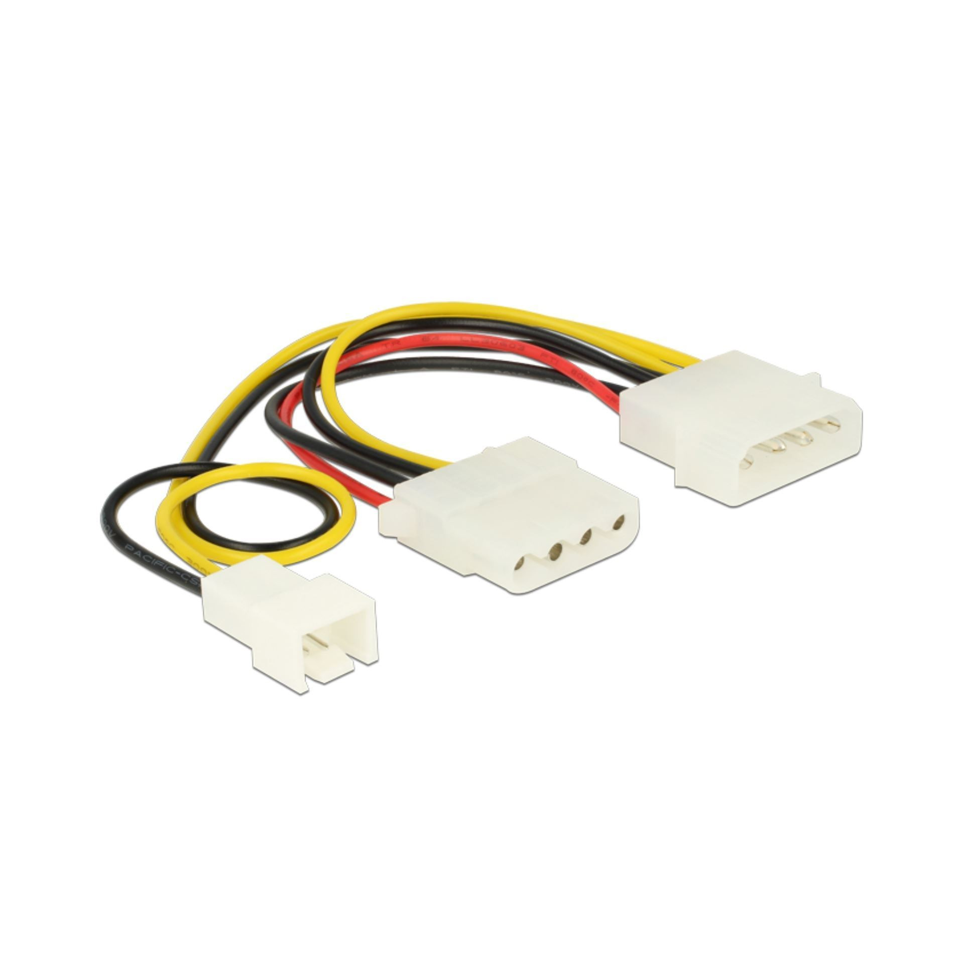 Adapter DC 1x Molex M - 1x Molex Ž +3pin Delock