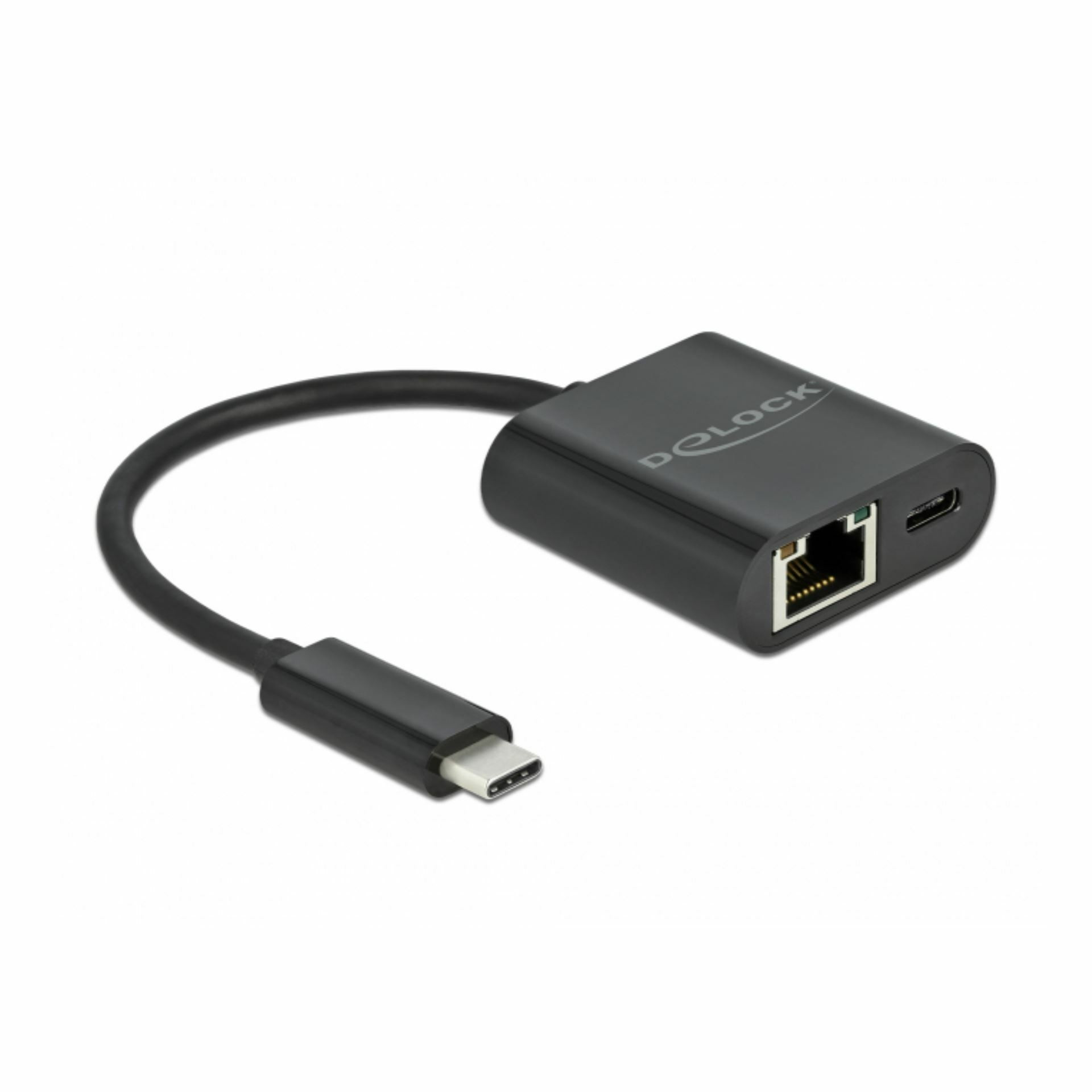 Pretvornik USB 3.2 Tip-C - Mrežni UTP GIGA 10/100/1000 + 1x USB Tip-C Delock