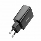 Pretvornik USB - 220V 20W USB Tip C Mini Quick Charger črn Baseus