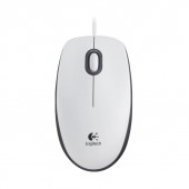 Logitech miška B100 OEM USB bela 910-003360