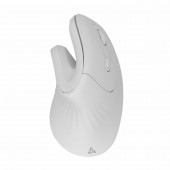 SBOX miška vertikalna brezžična USB bela VM-838W