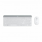 Logitech tipkovnica & miška MK470 SLO slim brezžična bela 920-009205