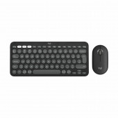 Logitech tipkovnica & miška Pebble 2 Combo, Bluetooth grafitna 920-012239