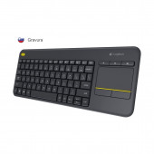 Tipkovnica Logitech K400 Plus Brezžična Touch Unifying, SLO, črna