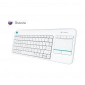 Tipkovnica Logitech K400 Plus Brezžična Touch Unifying, SLO, bela