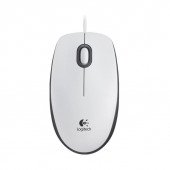 Logitech miška B100 OEM USB bela 910-003360