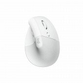 Logitech miška vertikalna Lift brezžična bela 910-006475