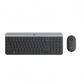 Logitech tipkovnica & miška MK470 SLO slim brezžična grafitna 920-009264