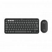 Logitech tipkovnica & miška Pebble 2 Combo, Bluetooth grafitna 920-012239